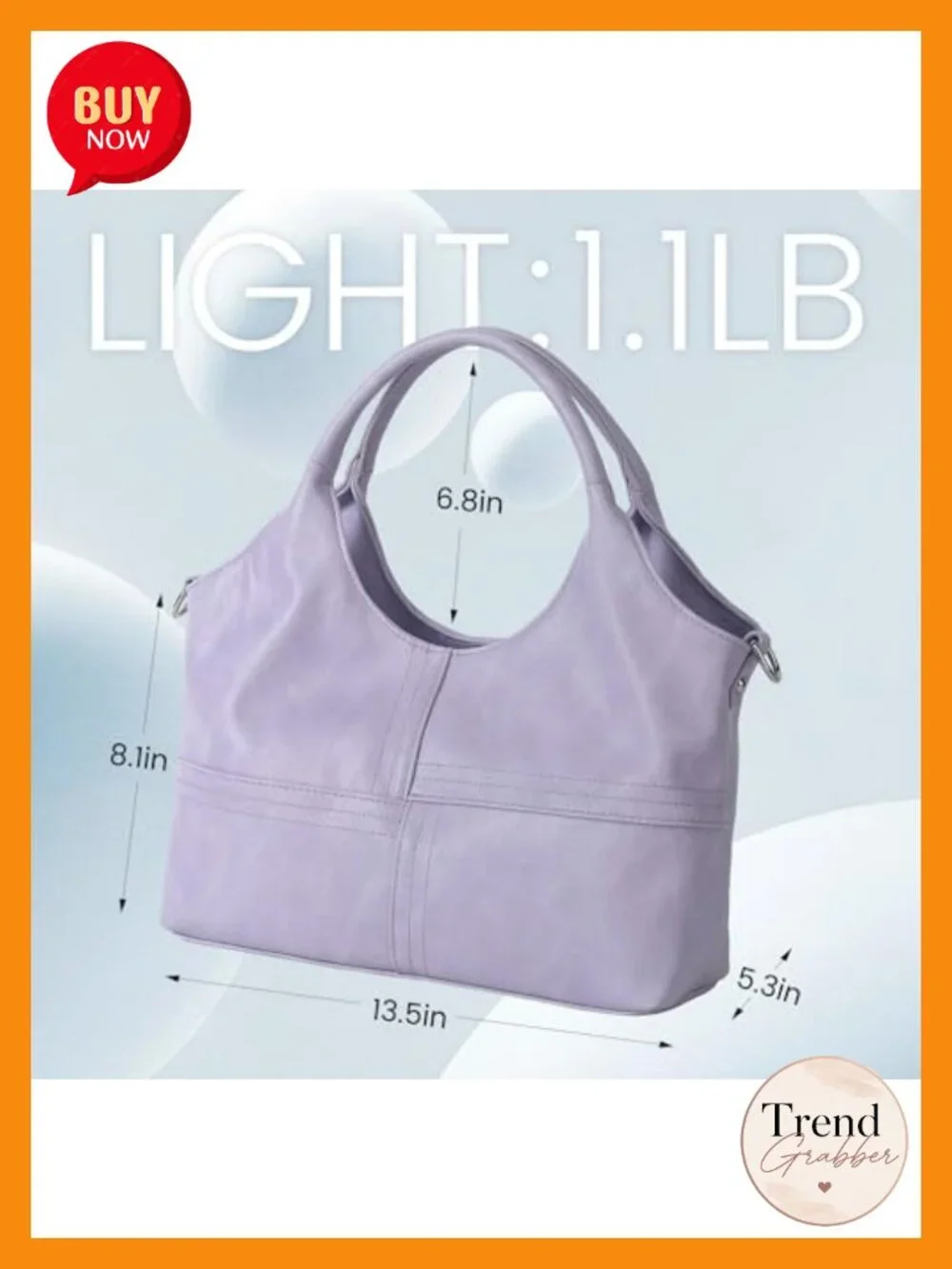 Medium Vegan Leather Tote Hobo Bag with Detachable Strap, Crossbody Satchel